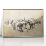 Cow Herd Illustration Art Print – Nature-Inspired Farm Animal Decor