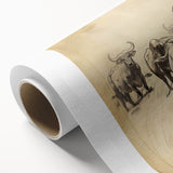 Cow Herd Illustration Art Print – Nature-Inspired Farm Animal Decor