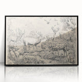 Wildlife Animals Illustration Art Print – Nature-Inspired Wall Decor