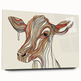 Abstract Cow Illustration Art Print – Modern Animal Wall Decor