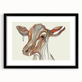 Abstract Cow Illustration Art Print – Modern Animal Wall Decor