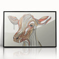 Abstract Cow Illustration Art Print – Modern Animal Wall Decor