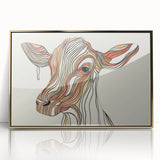 Abstract Cow Illustration Art Print – Modern Animal Wall Decor