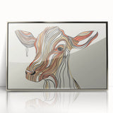 Abstract Cow Illustration Art Print – Modern Animal Wall Decor