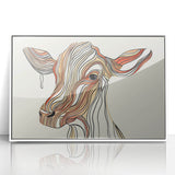 Abstract Cow Illustration Art Print – Modern Animal Wall Decor