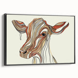 Abstract Cow Illustration Art Print – Modern Animal Wall Decor