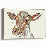 Abstract Cow Illustration Art Print – Modern Animal Wall Decor