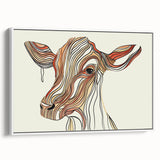 Abstract Cow Illustration Art Print – Modern Animal Wall Decor
