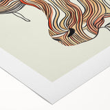 Abstract Cow Illustration Art Print – Modern Animal Wall Decor