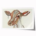 Abstract Cow Illustration Art Print – Modern Animal Wall Decor
