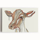 Abstract Cow Illustration Art Print – Modern Animal Wall Decor