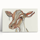 Abstract Cow Illustration Art Print – Modern Animal Wall Decor