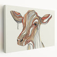 Abstract Cow Illustration Art Print – Modern Animal Wall Decor