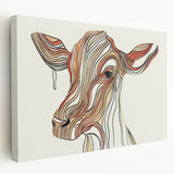Abstract Cow Illustration Art Print – Modern Animal Wall Decor