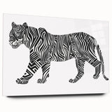 Abstract Tiger Illustration Art Print – Modern Animal Wall Decor