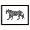 Abstract Tiger Illustration Art Print – Modern Animal Wall Decor