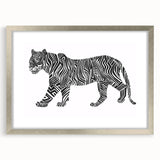 Abstract Tiger Illustration Art Print – Modern Animal Wall Decor