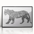 Abstract Tiger Illustration Art Print – Modern Animal Wall Decor