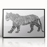 Abstract Tiger Illustration Art Print – Modern Animal Wall Decor
