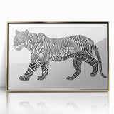 Abstract Tiger Illustration Art Print – Modern Animal Wall Decor