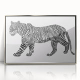 Abstract Tiger Illustration Art Print – Modern Animal Wall Decor