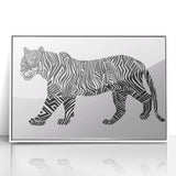 Abstract Tiger Illustration Art Print – Modern Animal Wall Decor