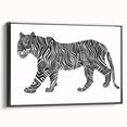 Abstract Tiger Illustration Art Print – Modern Animal Wall Decor