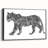 Abstract Tiger Illustration Art Print – Modern Animal Wall Decor