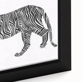 Abstract Tiger Illustration Art Print – Modern Animal Wall Decor
