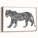 Abstract Tiger Illustration Art Print – Modern Animal Wall Decor