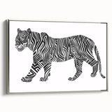 Abstract Tiger Illustration Art Print – Modern Animal Wall Decor