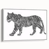 Abstract Tiger Illustration Art Print – Modern Animal Wall Decor