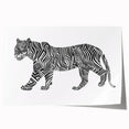 Abstract Tiger Illustration Art Print – Modern Animal Wall Decor