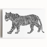Abstract Tiger Illustration Art Print – Modern Animal Wall Decor