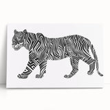 Abstract Tiger Illustration Art Print – Modern Animal Wall Decor