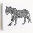 Abstract Tiger Illustration Art Print – Modern Animal Wall Decor