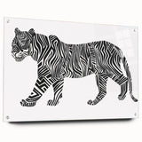Abstract Tiger Illustration Art Print – Modern Animal Wall Decor