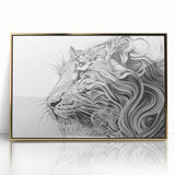 Abstract Lion Illustration Art Print – Modern Animal Wall Decor