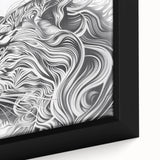 Abstract Lion Illustration Art Print – Modern Animal Wall Decor