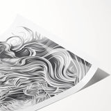 Abstract Lion Illustration Art Print – Modern Animal Wall Decor