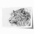 Abstract Lion Illustration Art Print – Modern Animal Wall Decor
