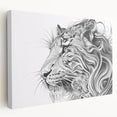 Abstract Lion Illustration Art Print – Modern Animal Wall Decor