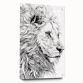 Lion Illustration Art Print – Intricate Black and White Animal Decor