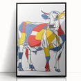 Colorful Cow Illustration Art Print – Modern Animal Wall Decor