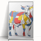 Colorful Cow Illustration Art Print – Modern Animal Wall Decor