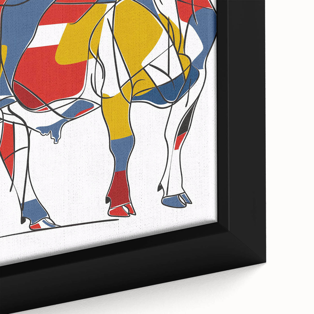 Colorful Cow Illustration Art Print – Modern Animal Wall Decor