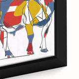 Colorful Cow Illustration Art Print – Modern Animal Wall Decor