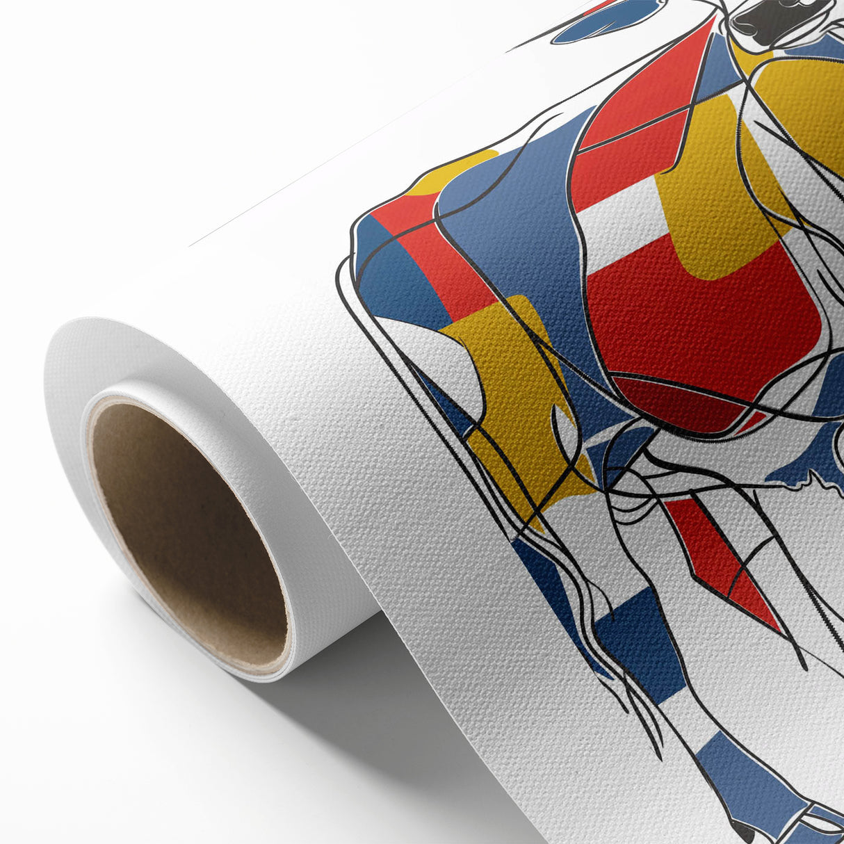 Colorful Cow Illustration Art Print – Modern Animal Wall Decor