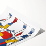 Colorful Cow Illustration Art Print – Modern Animal Wall Decor