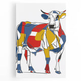 Colorful Cow Illustration Art Print – Modern Animal Wall Decor